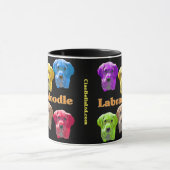 Labradoodles Pop-Kunst Tasse (Zentrum)
