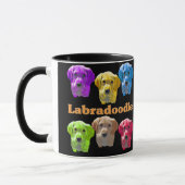 Labradoodles Pop-Kunst Tasse (Links)