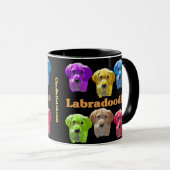 Labradoodles Pop-Kunst Tasse (VorderseiteRechts)
