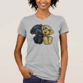 Labradoodles Schwarz Gelb verschraubt T-Shirt (Vorderseite)
