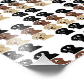 Labrador 3 Farben Cartoon Kopf Fotodruck (Ecke)