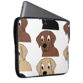 Labrador 3 Farben Cartoon Kopf Laptopschutzhülle (Vorne Rechts)