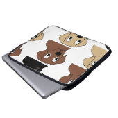 Labrador 3 Farben Cartoon Kopf Laptopschutzhülle (Vorne Knopf)