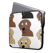 Labrador 3 Farben Cartoon Kopf Laptopschutzhülle (Vorderseite Links)