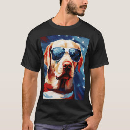 Labrador 4. Juli amerikanische Flagge T-Shirt