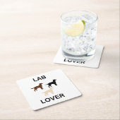 Labrador Alle Farben Silhouette Rechteckiger Pappuntersetzer (Vor Ort)