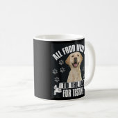 Labrador alle Lebensmittel müssen zum Testen an de Kaffeetasse (VorderseiteRechts)
