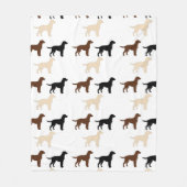 Labrador alle Silhouetten Fleecedecke (Vorderseite)