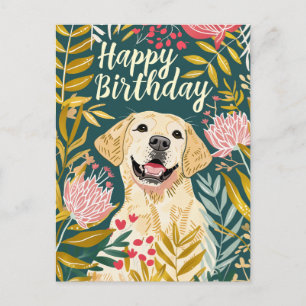 Labrador Alles Gute zum Geburtstag  Postkarte