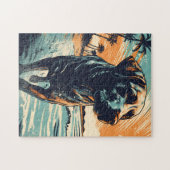 Labrador am Strand Puzzle (Horizontal)