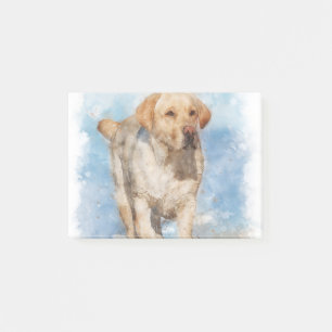 Labrador am Strand Wasserfarbe Post-it Klebezettel