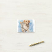 Labrador am Strand Wasserfarbe Post-it Klebezettel (Auf Schreibtisch)