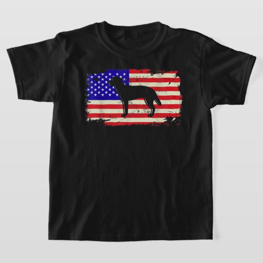 Labrador American Flag Hund Lover Retriever Gesche T-Shirt (Ablage )