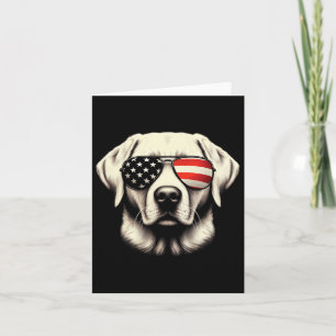 Labrador American Flag Sungles 4. Juli Patriot Karte