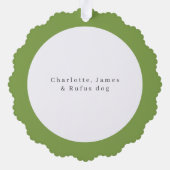 Labrador an der Weihnachtsmannmütze Weihnachten Ornament Karte (Rückseite)