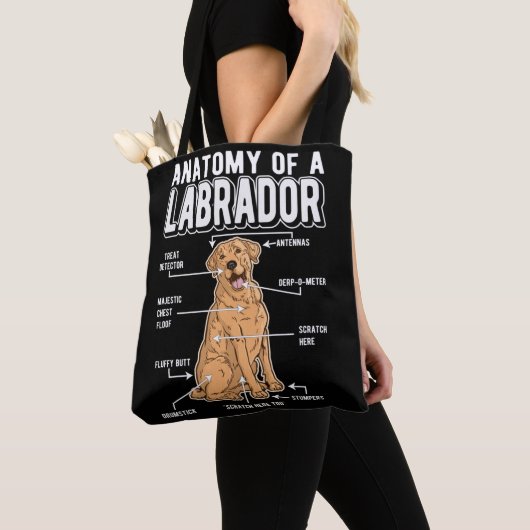 Labrador Anatomy Funny Dog Tasche (Von Nahem)