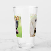 Labrador And Butterfly Throw Pillow Glas (Rechts)