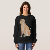 Labrador-Aquarellbild Sweatshirt (Vorne ganz)