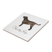 Labrador-Aquarelldesign Fliese (Seite)