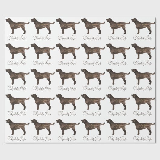 Labrador-Aquarelldesign Geschenkpapier (Flach)