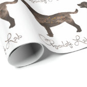 Labrador-Aquarelldesign Geschenkpapier (Rolleneckpunkt)