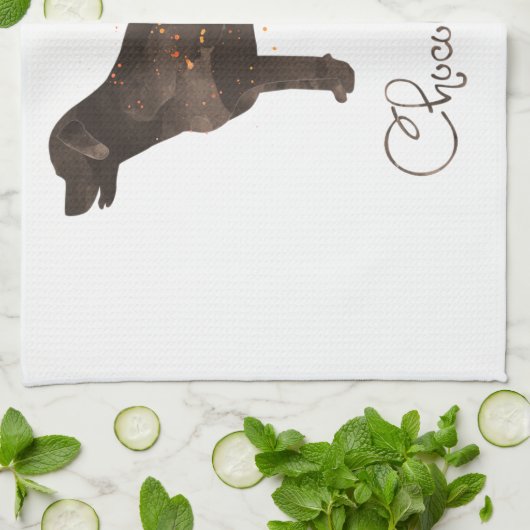 Labrador-Aquarelldesign Handtuch (Gefaltet)