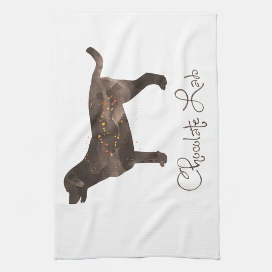 Labrador-Aquarelldesign Handtuch (Vertikal)