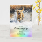 Labrador Aquarellhund-Beileid Karte (Gelbe Blume)