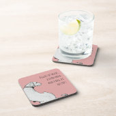 Labrador Art Hund Mama Zitat Rosa Getränkeuntersetzer (Rechte Seite)