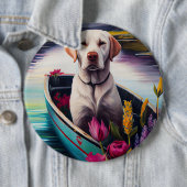 Labrador auf einem Paddle: Ein Landschaftliches Ab Button (Beispiel)