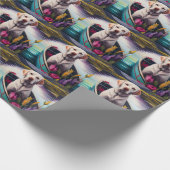 Labrador auf einem Paddle: Ein Landschaftliches Ab Geschenkpapier (Ecke)