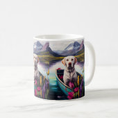 Labrador auf einem Paddle: Ein Landschaftliches Ab Kaffeetasse (VorderseiteRechts)