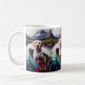 Labrador auf einem Paddle: Ein Landschaftliches Ab Kaffeetasse (Links)