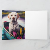 Labrador auf einem Paddle: Ein Landschaftliches Ab Karte (Innenseite)