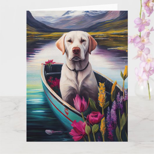 Labrador auf einem Paddle: Ein Landschaftliches Ab Karte (Orchidee)