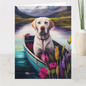Labrador auf einem Paddle: Ein Landschaftliches Ab Karte (Vorderseite)