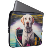 Labrador auf einem Paddle: Ein Landschaftliches Ab Laptopschutzhülle (Vorne Rechts)