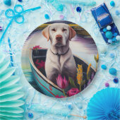 Labrador auf einem Paddle: Ein Landschaftliches Ab Pappteller (Party)