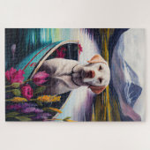 Labrador auf einem Paddle: Ein Landschaftliches Ab Puzzle (Horizontal)