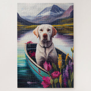 Labrador auf einem Paddle: Ein Landschaftliches Ab Puzzle