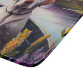 Labrador auf einem Paddle: Ein Landschaftliches Ab Schneidebrett (Ecke)