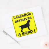 Labrador-Aufkleber Quadratischer Aufkleber (Umschlag)