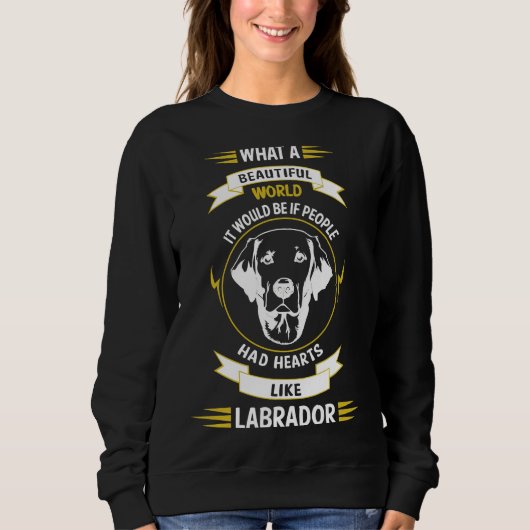 Labrador-Aufkleber Sweatshirt (Vorderseite)