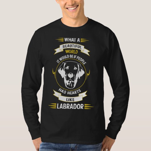Labrador-Aufkleber T-Shirt (Vorderseite)