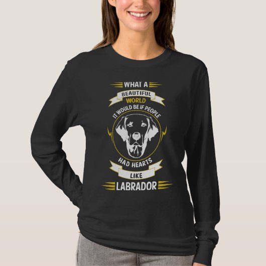 Labrador-Aufkleber T-Shirt (Vorderseite)