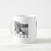 Labrador B&W Kaffeetasse (Vorderseite Links)
