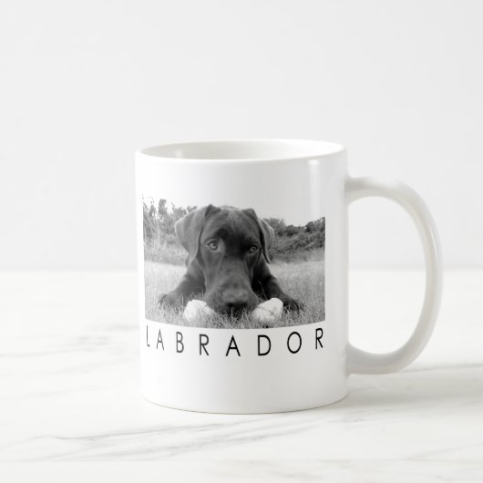 Labrador B&W Kaffeetasse (Rechts)