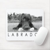 Labrador B&W Mousepad (Mit Mouse)
