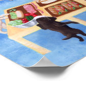 Labrador Bäckerei Artwork Poster (Ecke)
