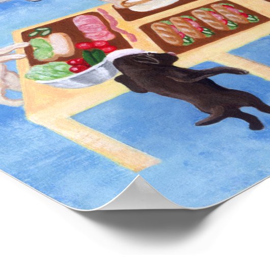 Labrador Bäckerei Artwork Poster (Ecke)